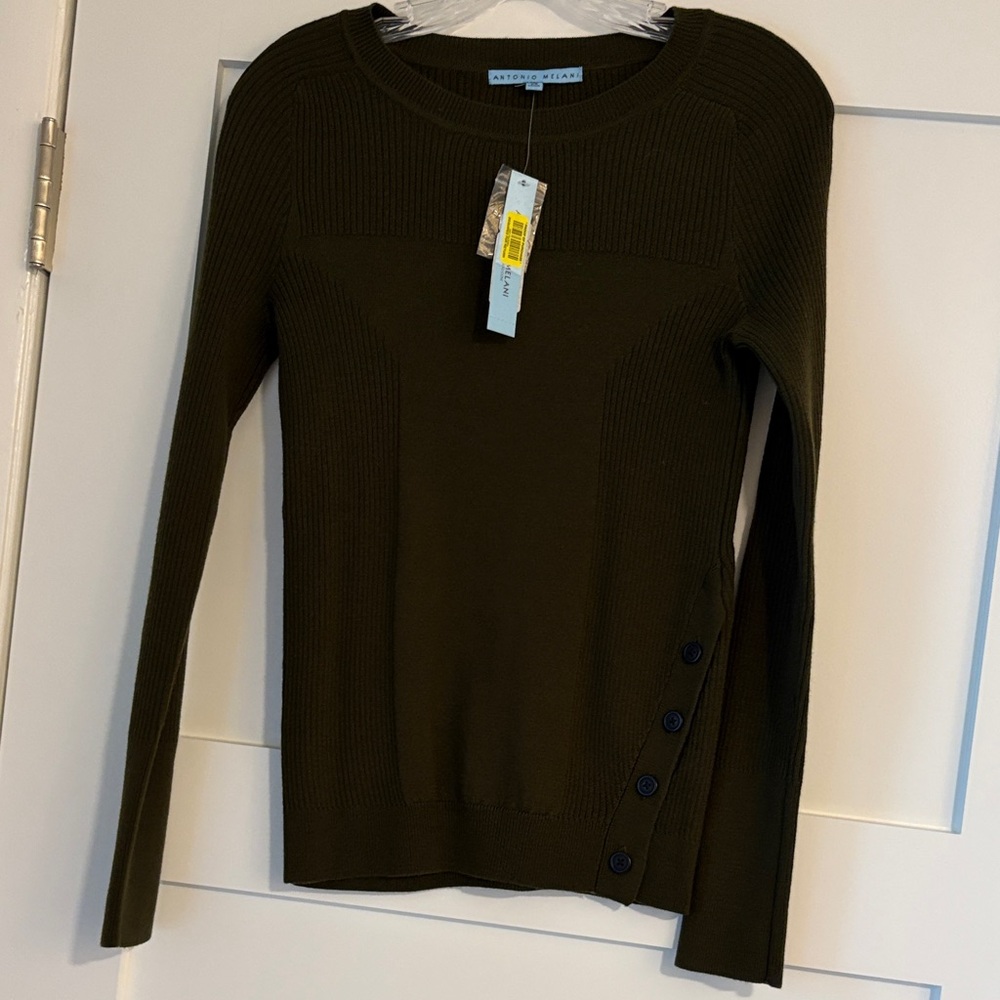 MELANI DK GREEN PULLOVER